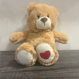 Sanrio Tan and White Teddy Bear with Red Heart